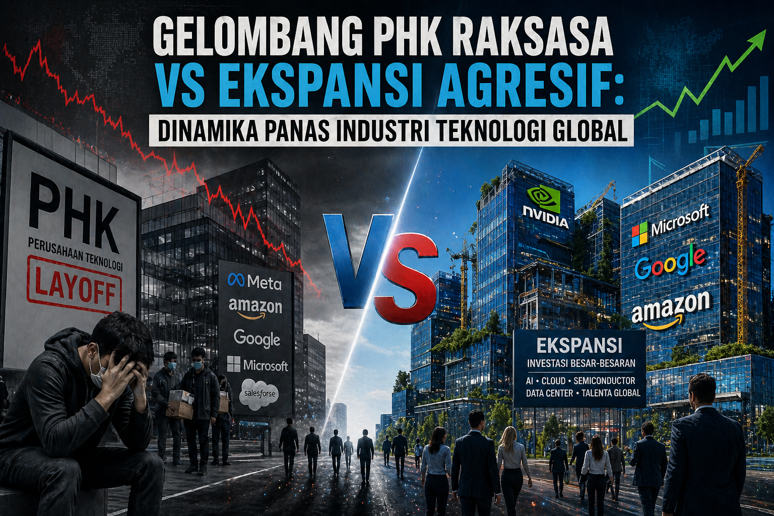 Gelombang PHK Raksasa vs Ekspansi Agresif: Dinamika Panas Industri Teknologi Global