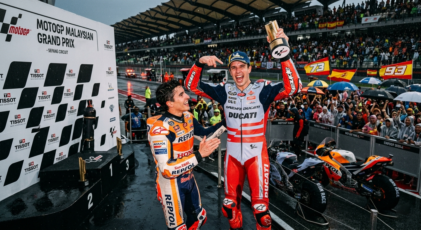 MotoGP Spanyol 2026 Viral: Drama Rain Race, Comeback Heroik Marc Marquez, dan Kemenangan Perdana Ale
